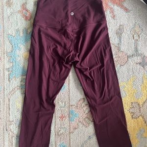 Lululemon high rise leggings, 25”